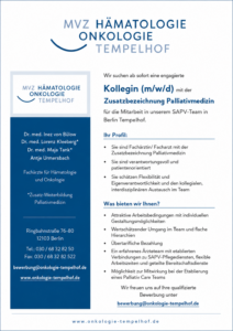 Stellenanzeige Palliativmedizin